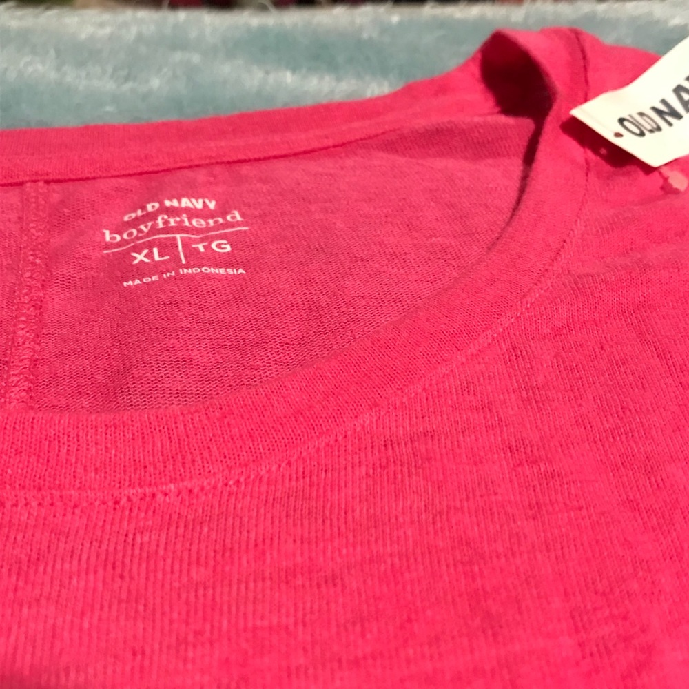 Old Navy Linen Burnout Pocket Tee
